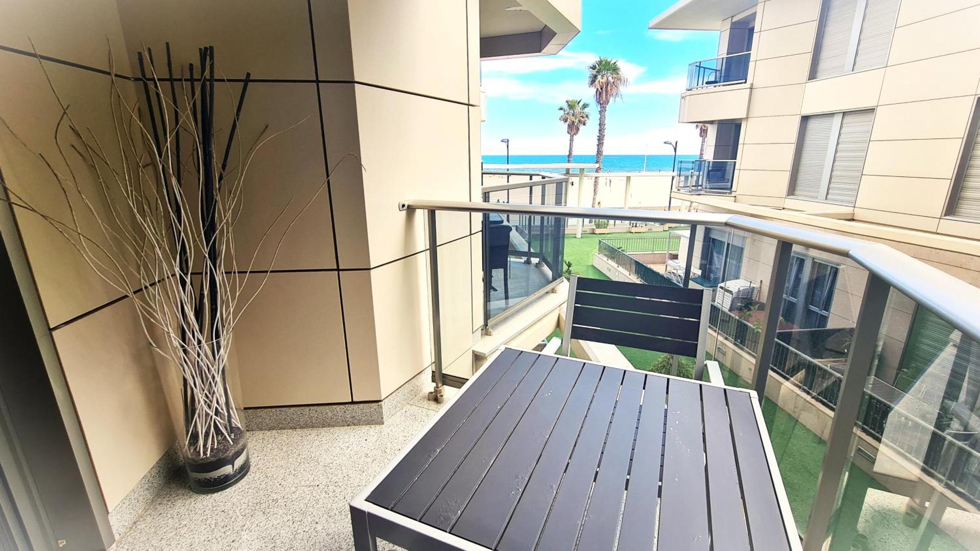 Beach Valencia Luxury A40-28 Apartment With Terrace And Sea Views Bagian luar foto